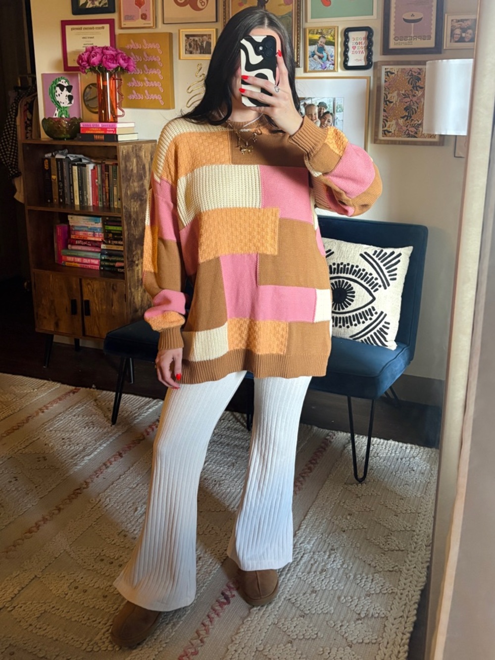 Show Me Your Mumu Patchwork Ember Oversized Sweater